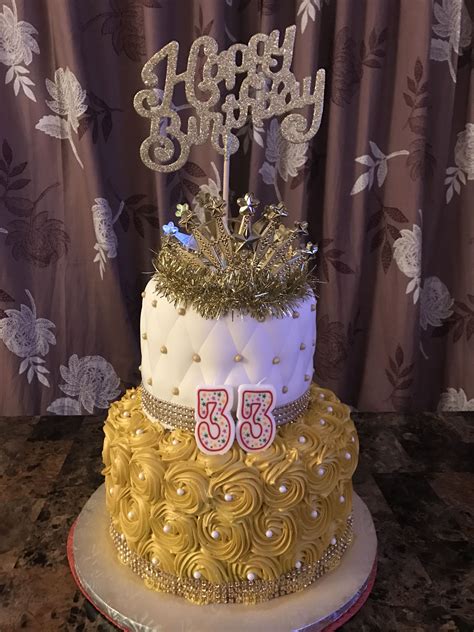 Gorgeous 33rd Birthday Cake For My Twin Sister And I Cake 33rd