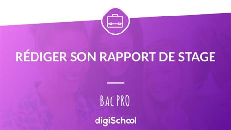 Rédaction du rapport de stage au Bac Pro Conseils