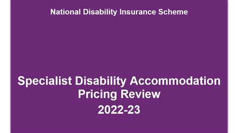 Ndisp Submission To The Ndis Sda Pricing Review Ndisp