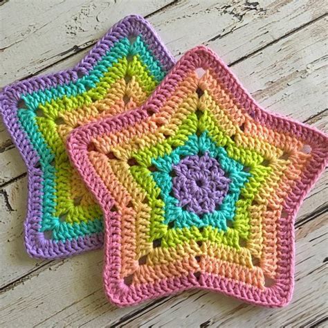 Granny Star Coaster N Motif Crochet Pattern By Island Style Crochet