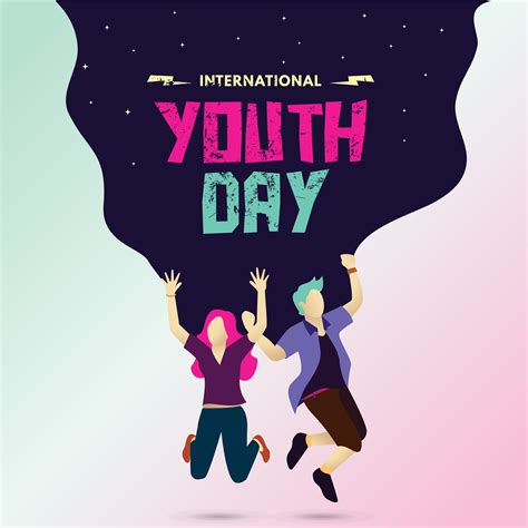 International Youth Day Poster 662926 Vector Art At Vecteezy