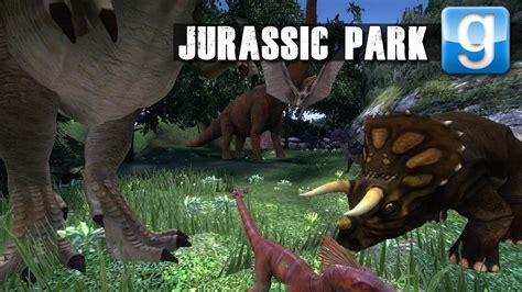 jurassic park in gmod garry s mod sandbox fun dinosaur pills youtube