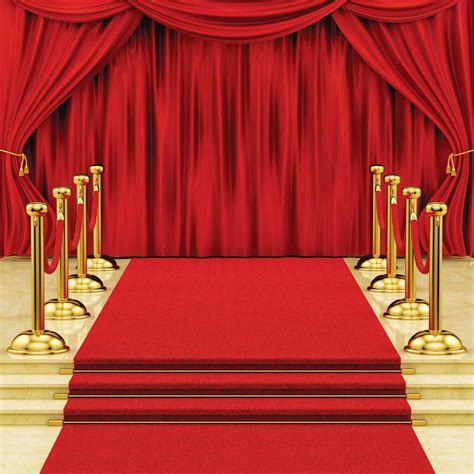 Buy Sjoloon 10x10ft Red Carpet Stairs Star Photography Backdrop Red