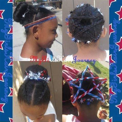 Cute Patriotic Hairdo ♥ Cute For Independence Day Bun Hairstyles