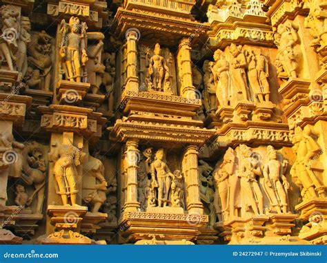 Stone Carved Erotic Sculptures In Khajuraho Stock Image Image Of Kamasutra India 24272947