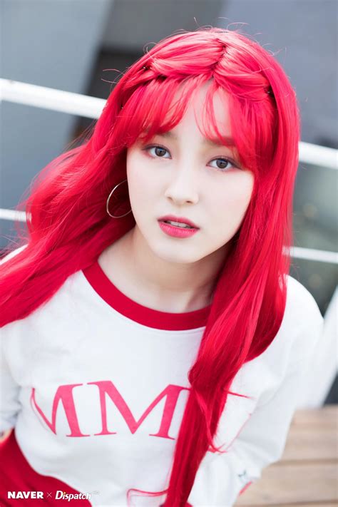 Momoland Nancy Naver X Dispatch Red Hair Kpopping