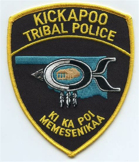 Kickapoo Indian Tribe Oklahoma Ok Tribal Police Patch Ebay