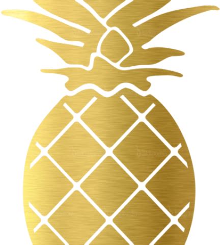Download Pineapple Clipart Gold Pineapple - Golden Pineapple Transparent Background - Png ...