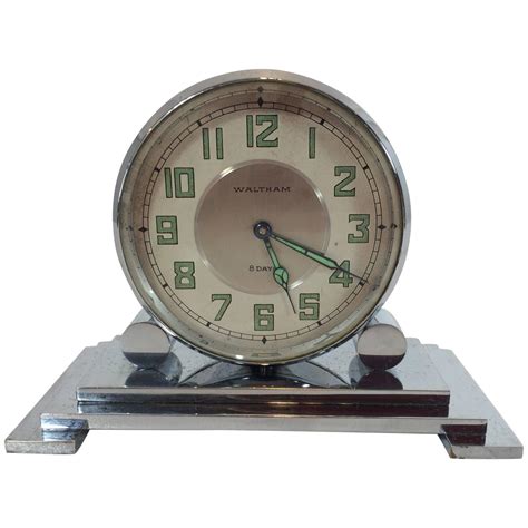 Waltham 1930s Partners Art Deco Desk Clock At 1stdibs
