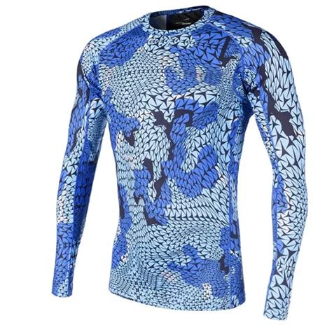 New mens running t shirt long sleeve compression shirts basketball gym