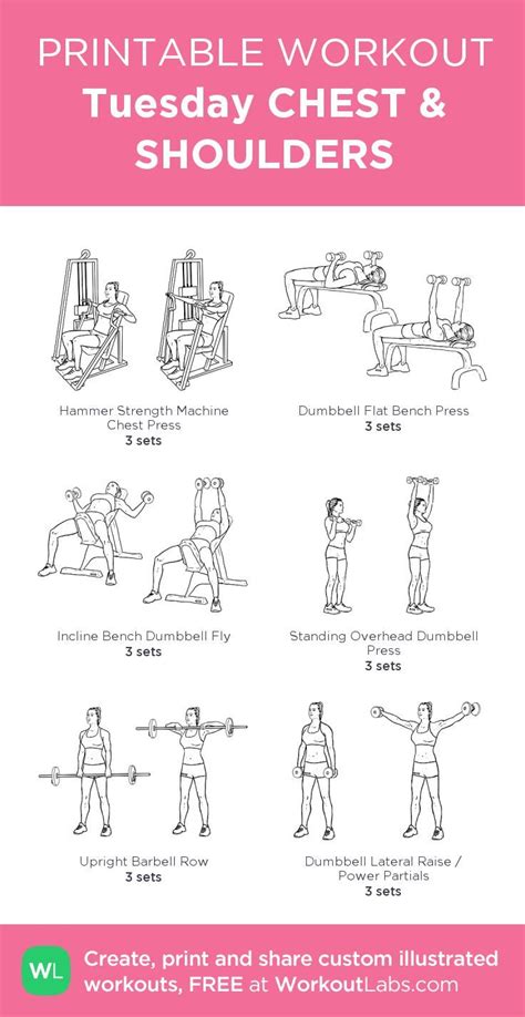 Tuesday Chest And Shoulders My Visual Workout Created At