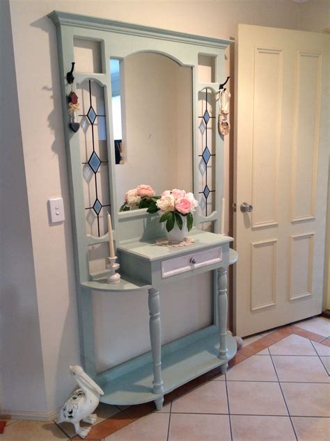 Coat the recessed areas first and then the faces of the panels. Hall stand painted in Annie Sloan Chalk Paint Duck Egg ...