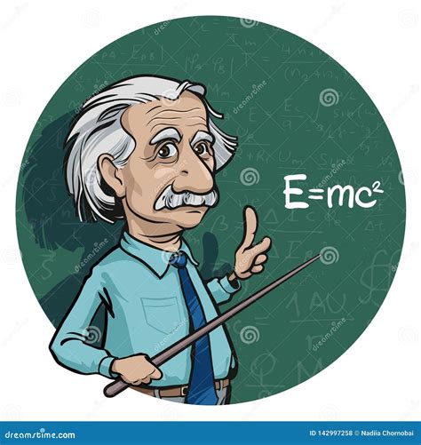 Retrato De Albert Einstein Ilustração Do Vetor Uso Editorial Somente