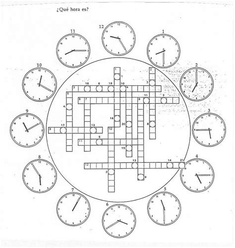 ¿qué hora es? versus ¿qué horas son? the diccionario panhispánico de dudas explains that que hora es carries a bit of hope with it i suppose you could say. I, 7 - Crucigrama "¿Qué hora es?" http://web.grinnell.edu ...
