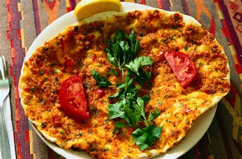 Spicy Crispy Cheeseless Pizza Called Lahmacun Is An Infamous