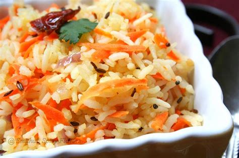 Quick And Easy Carrot Rice ~ Smithas Spicy Flavors Simple And Healthy