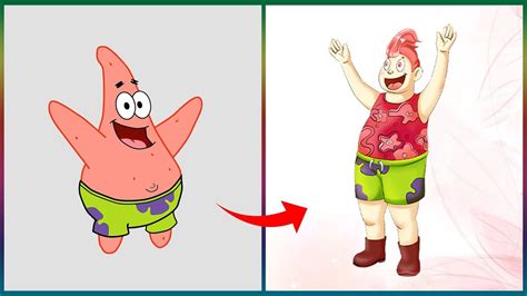 Spongebob Characters In Real Life Patrick Star As A Cute Girl 😍 Youtube