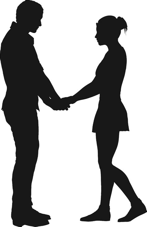Silhouette Couple Clip Art Couple Png Download 14682272 Free
