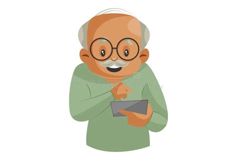 Vector Graphic Illustration Of Grandfather Stock Vector Illustration