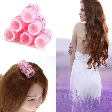 6pcs set plastic spring clips hair rollers hair curler diy hair styling tool curls hairdressing