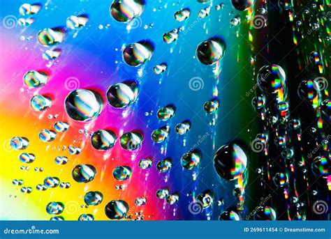 Water Droplets A Rainbow Color Breakdown Of Light By Water Drops