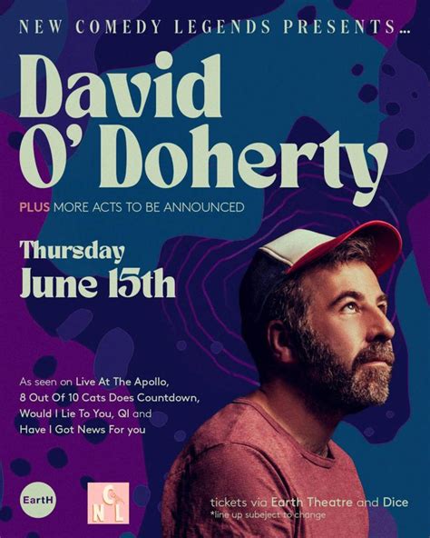 New Comedy Legends Presents David Odoherty Irish In Britain