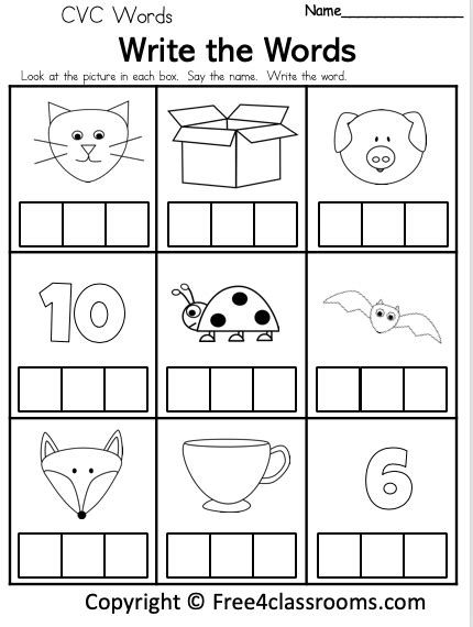Printable Cvc Words With Pictures Paringin St2