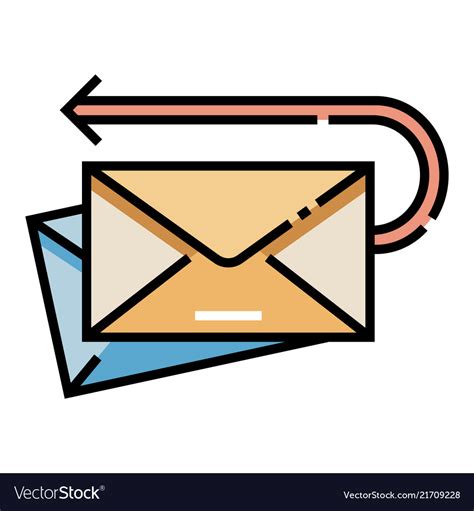 Returned Mail Linecolor Royalty Free Vector Image