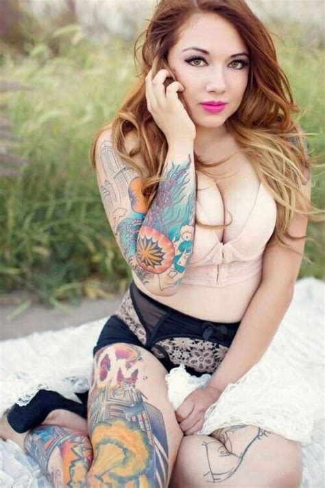 Awesome Girl Tattoos Tattoed Girls Beauty Tattoos