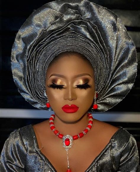 50 Gele And Makeup Styles For A 2021 Nigerian Bride MÉlÒdÝ JacÒb In 2021 Nigerian Bride