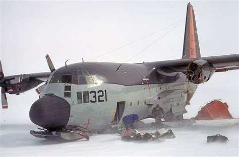 Antarctica Aircraft Ski Equipped C 130 Hercules