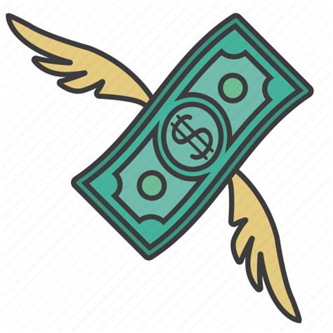 Banknote Cash Dollar Fly Money Icon