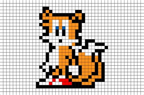 Tails Pixel Art Sonic Pixel Art Pixel Art Pattern Lego Art
