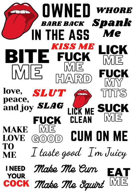 Set Of 25 Xrated Temporary Tattoos For Adults Sexy Fetish Etsy