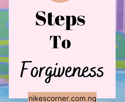 5 Steps To Forgiveness