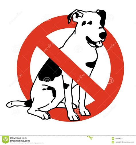 No Entry Dogs Prohibition Of Dog Strict Ban On Walking The Dog