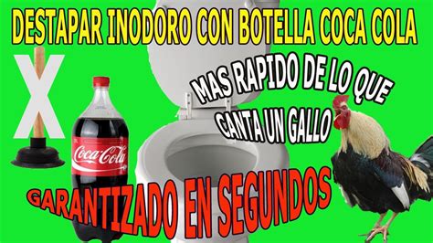 Destapar Inodoro Retrete Poceta con Botella de Coca Cola Garantizado