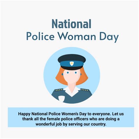 National Police Woman Day Template Postermywall