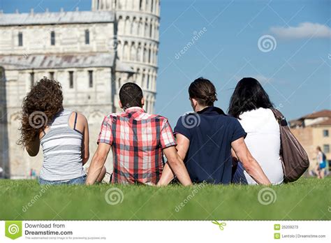 Check out the vacation friends official trailer starring john cena! Four Friends On Vacation Visiting Pisa Stock Image - Image of caucasian, pisa: 25209273