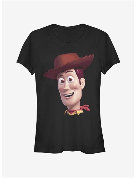 Disney Pixar Toy Story 4 Woody Big Face Girls T Shirt Black Hot Topic