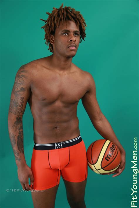 Sexy Young Black Sportsman Jamie Cuthbert Strips Down To