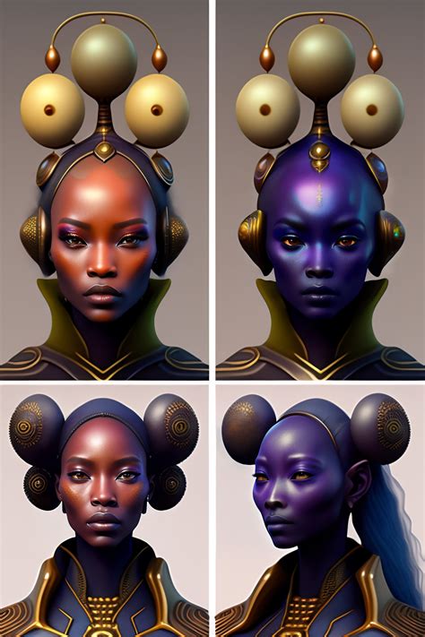 Lexica Detailed Realistic Concept Art Of An Alien Humanoid Species
