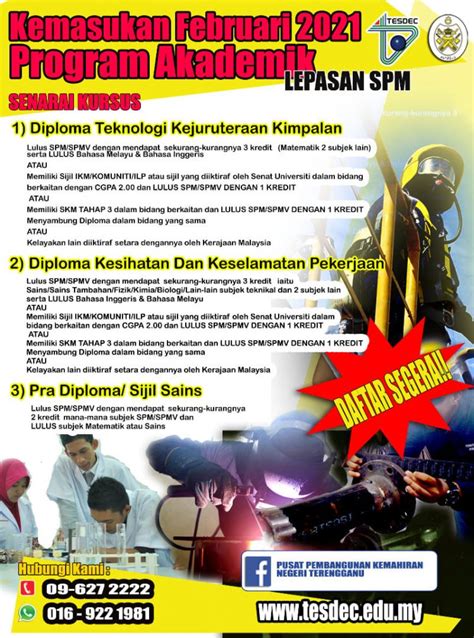 Bahagian matrikulasi, kementerian pendidikan malaysia (kpm) akan membuka permohonan ke program matrikulasi kpm bermula 25 februari 2019 hingga 2 april 2019. Tawaran Program Akademik TESDEC Ambilan Januari 2021 ...