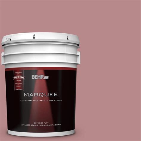 Behr Marquee 5 Gal 150f 4 Victorian Mauve Flat Exterior Paint 445405