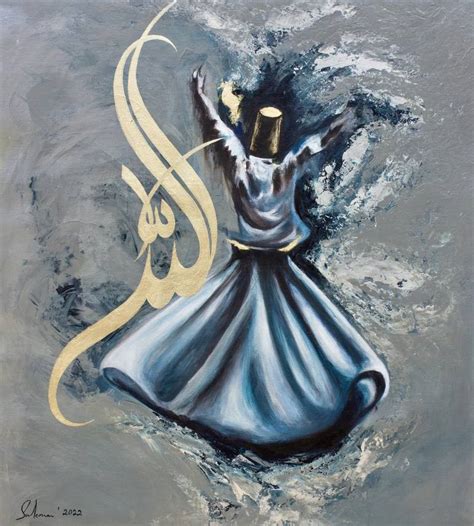 Mystical Gyration Rumi Sufi Whirling Dervish Painting By Muhammad