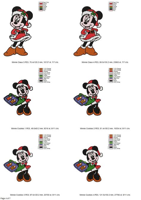 Disney Christmas Machine Embroidery 10 Designs Mickey Mouse Etsy