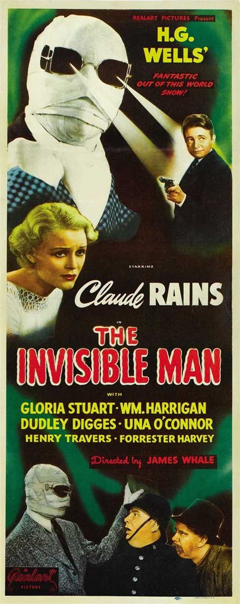 Best Film Posters The Invisible Man 14x36 Movie Poster 1933 Dear
