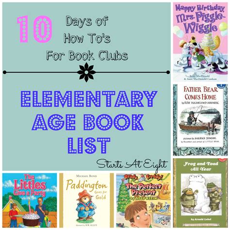 The How Tos For Book Clubs Elementary Age Book List Startsateight