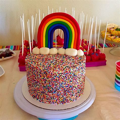 Rainbows And Sprinkles Birthday Cake 6 Layer Cake Each Layer A