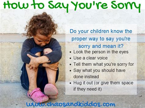 How To Say Youre Sorry Parents Child And Child Behavior